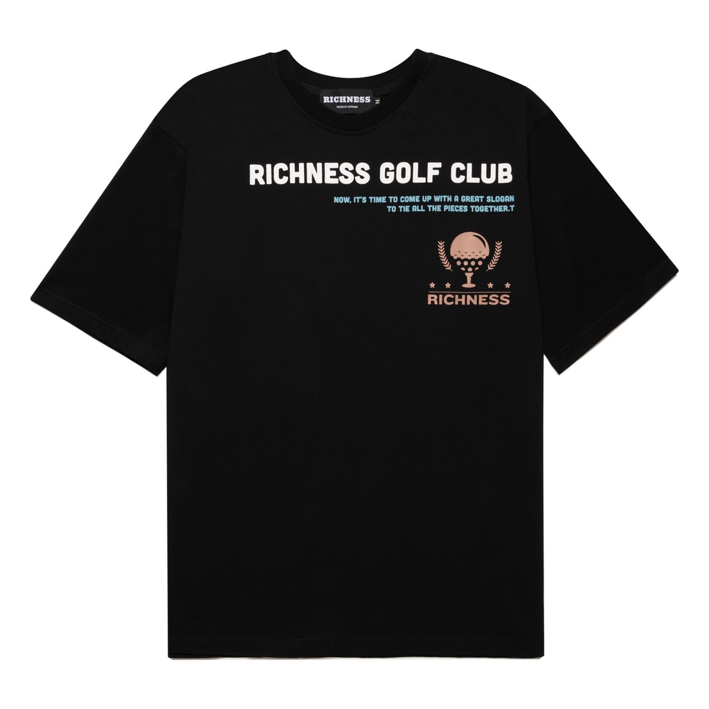 Áo Thun Richness Golf Company Tee Đen 100% COTTON - Local Brand Chính Hãng