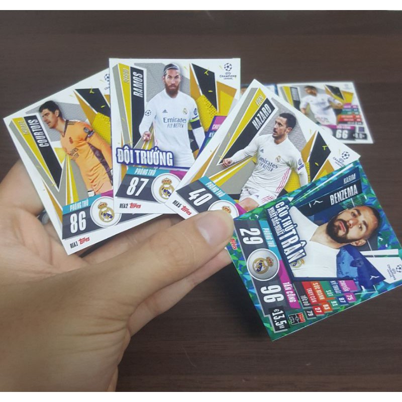 [GIẢM GIÁ] - Set thẻ in Match Attax Real Madrid phiên bản Poca 2021