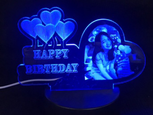 Đèn Led 3d Hình Tim ~quà tặng miễn phí khắc hình ảnh theo yêu cầu