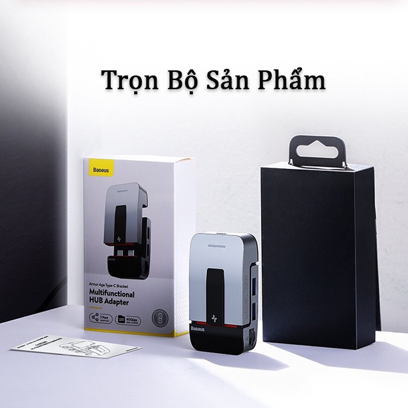 Bộ chia Hub Đa Năng Baseus 9 in 1 Armor Age Type-C Bracket Multifunctional Hub Adapter Cho MâacBook Pro-Thunderbolt