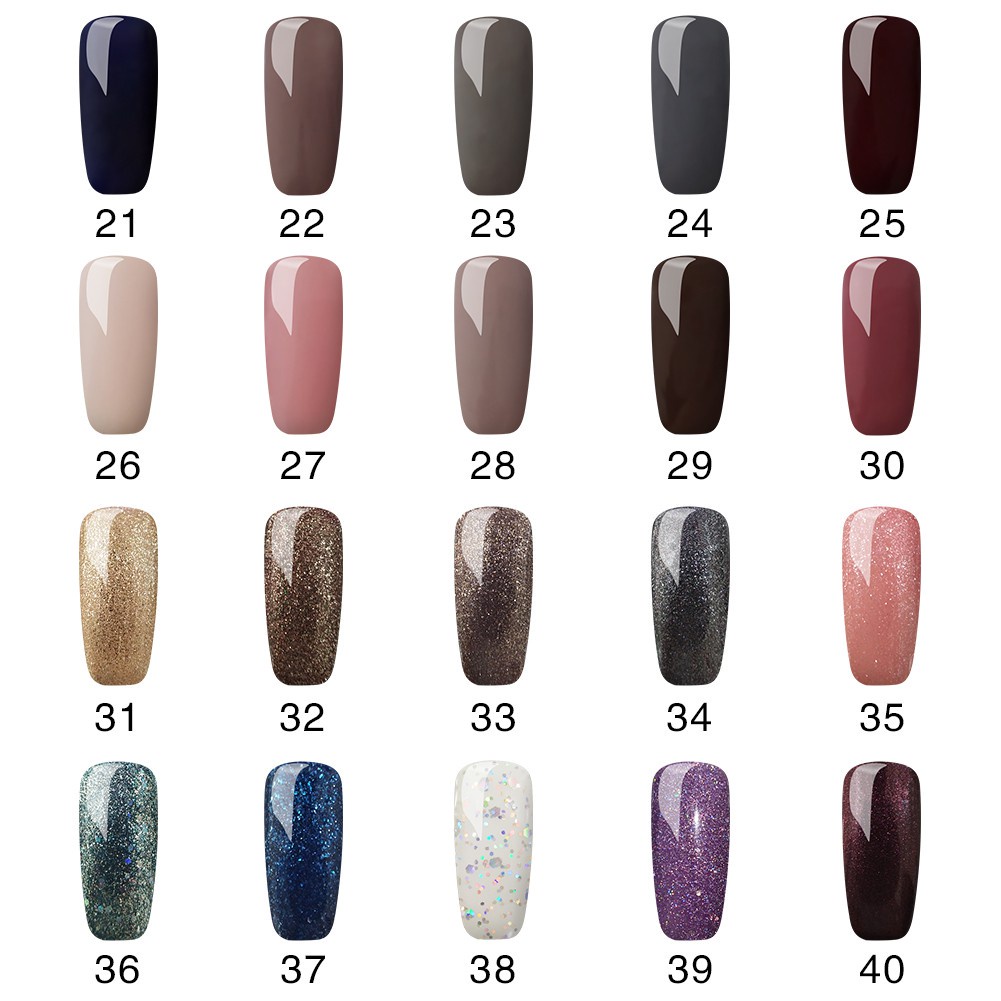 [Hàng mới về] Gel Sơn Móng Tay 8ml Độc Đáo Màu Sắc Lấp Lánh 21-40