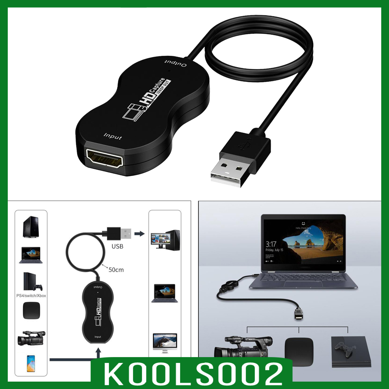 Card Ghi Hình Usb 2.0 Hd Kèm Phụ Kiện