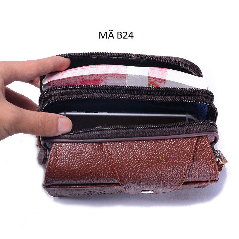 Bao da đựng điện thoại MÃ B24 nhiều Ngăn Tiện Dụng