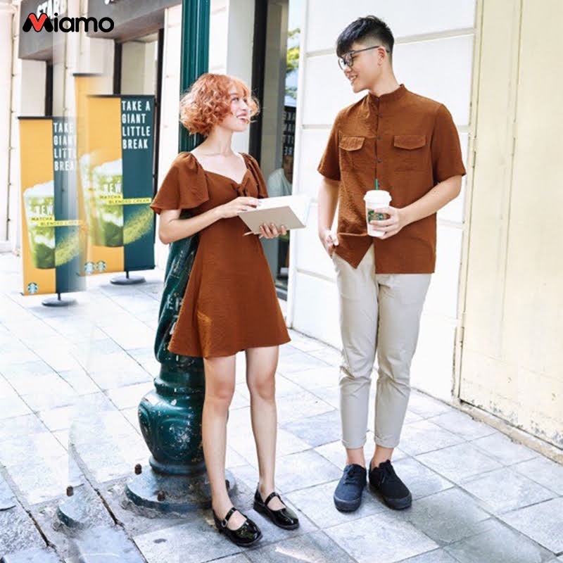 [Freeship] Set đồ đôi nam nữ đi chơi, du lịch, chụp ảnh cưới, tình nhân phong cách Hàn, thời trang Miamo NB888