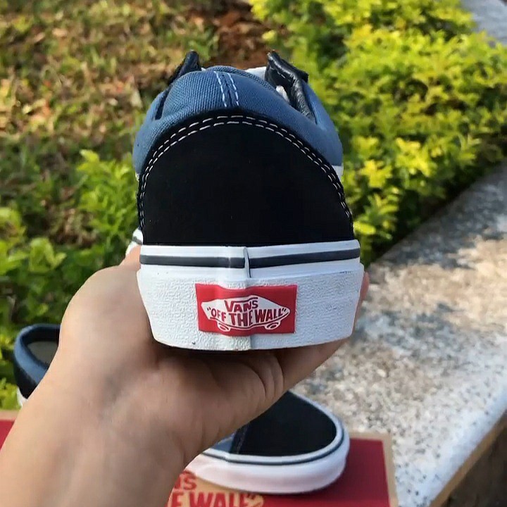Giày thể thao nữ freestyle VANS OLD SKOOL NAVY / WHITE real secondhand