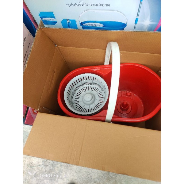 Bộ lau nhà thông minh 360 độ cao cấp cây inox kèm bông cotton