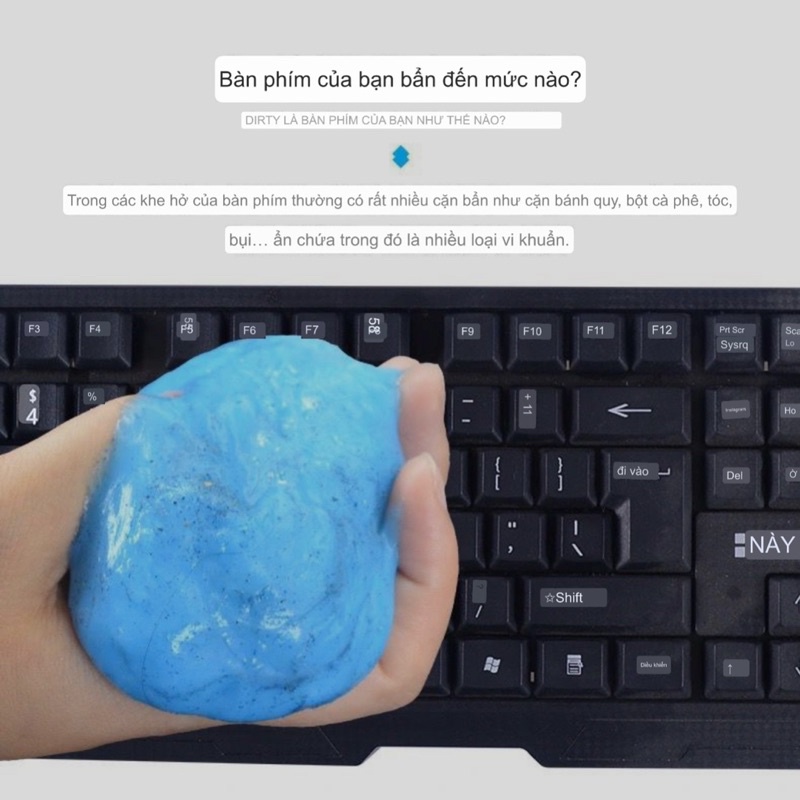 Gel Vệ Sinh Làm Sạch Bàn Phím Laptop Máy Tính Khe Cửa Điều Hoà Nội Thất Oto Xe Hơi
