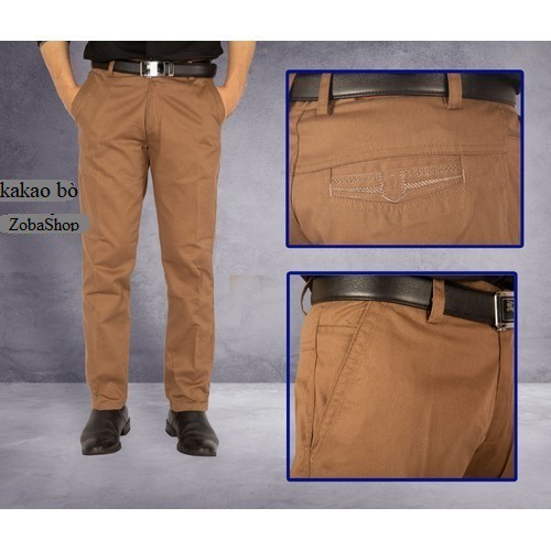 Quần Kaki Nam Trung Niên Ống Suông Chất Vải Cao Cấp - Kaki Trung Niên #8