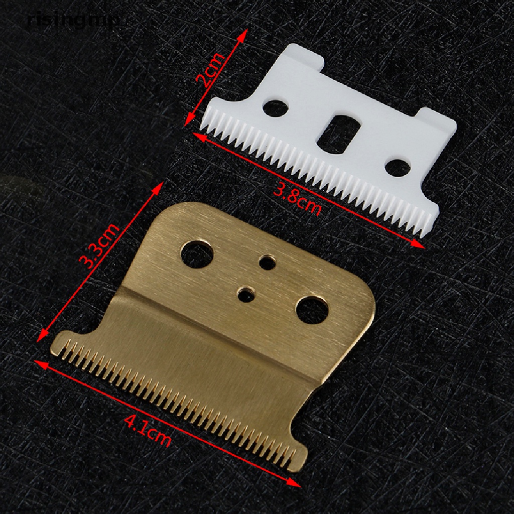 Set 2 Lưỡi Dao Sứ Chữ T Chuyên Dụng Cho Máy Cắt Tóc Andis Shear ♨Trên đó