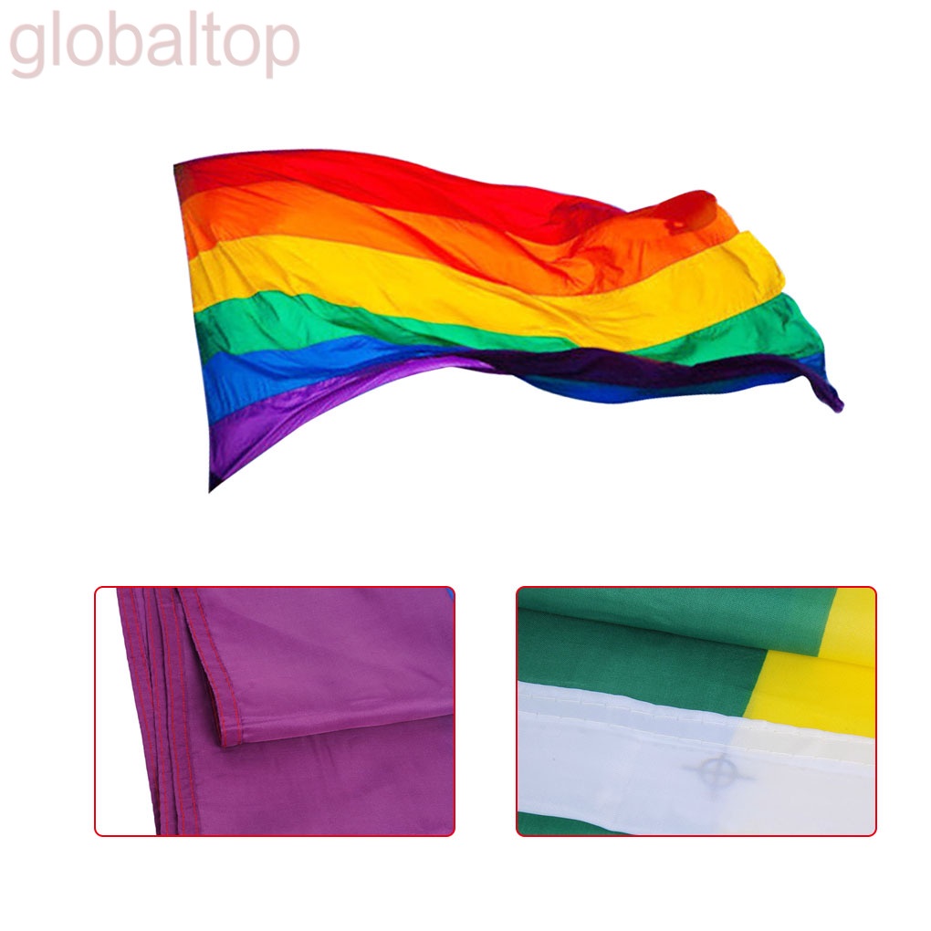 Cờ cầu vồng LGBT kích thước 90x150cm đẹp mắt Cờ biểu ngữ