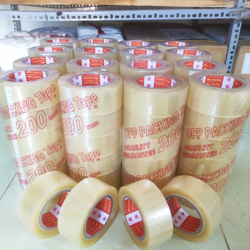 ĐANG SALE &gt;&gt;CHUẨN 1,8KG - BĂNG KEO 200 YARD DÁN THÙNG - 1 CÂY 6 CUỘN, ĐỘ DÍNH BĂNG KEO 0.55Mic CHẮC CHẮN KHÔNG ĐỨT.