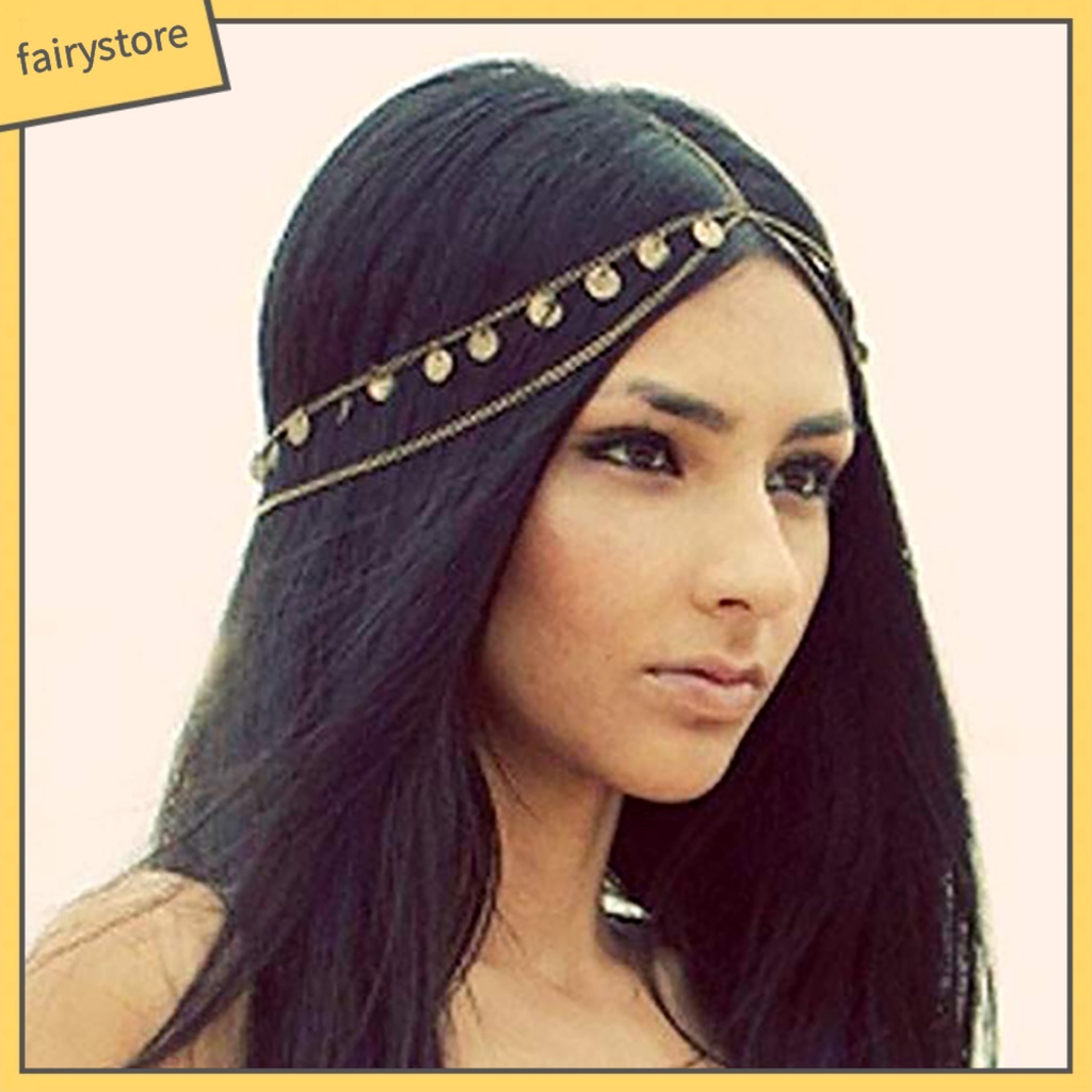 Dây sequin trang trí tóc phong cách bohemian dành cho nữ
