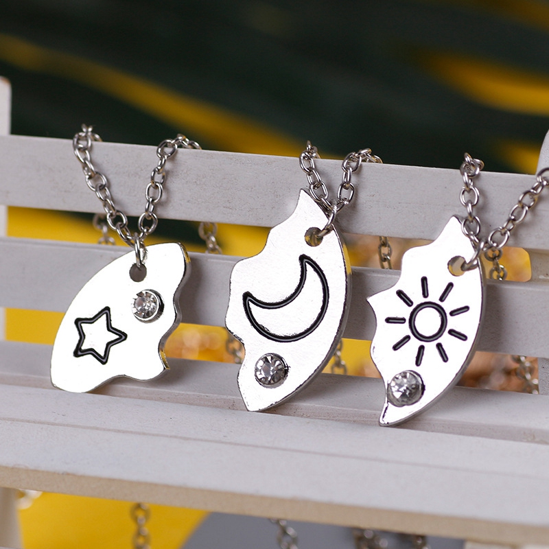 3 Vòng cổ mặt tròn khắc chữ Best friend forever cho nam nữ