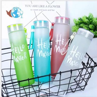 Bình nước thủy tinh Hello Master 400ml