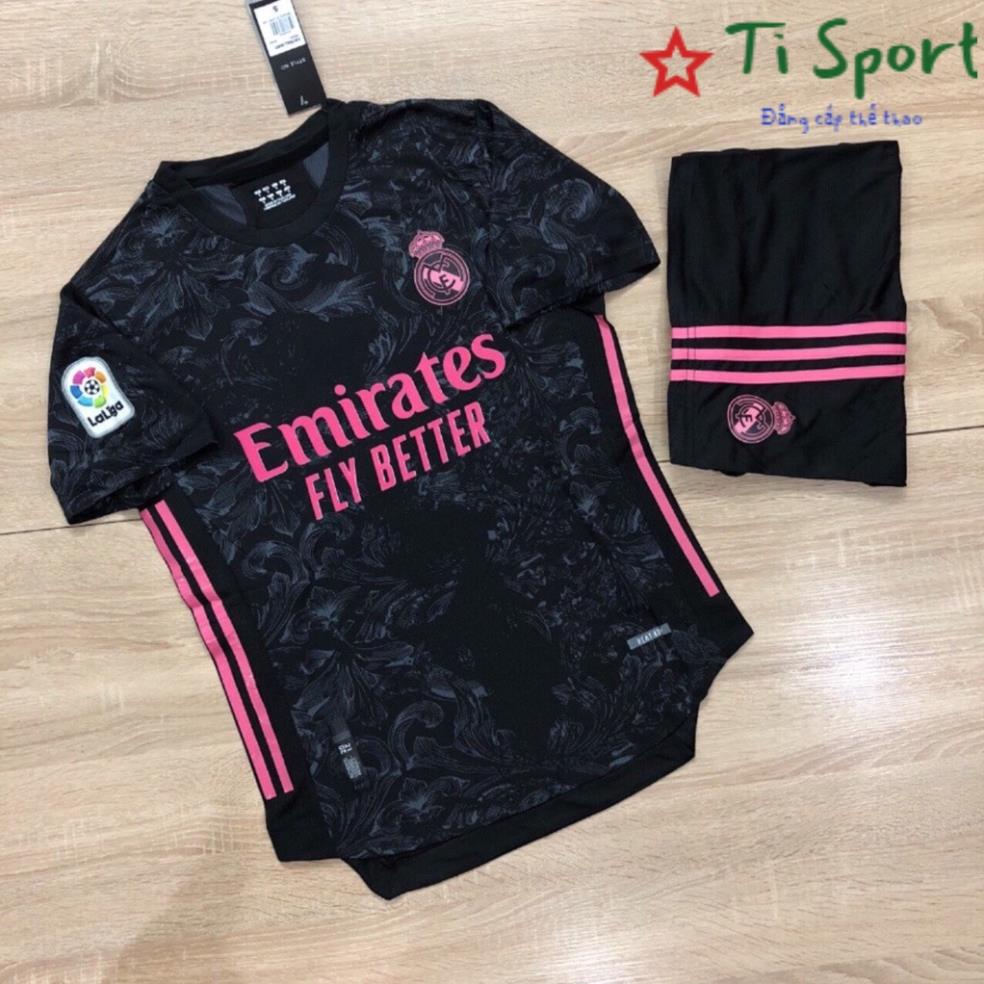 Áo Bóng CLB Real Madrid -Đen- Chất Polyeste - Hàng Thái Lan-Chuẩn Thi Đấu Quốc Tế !