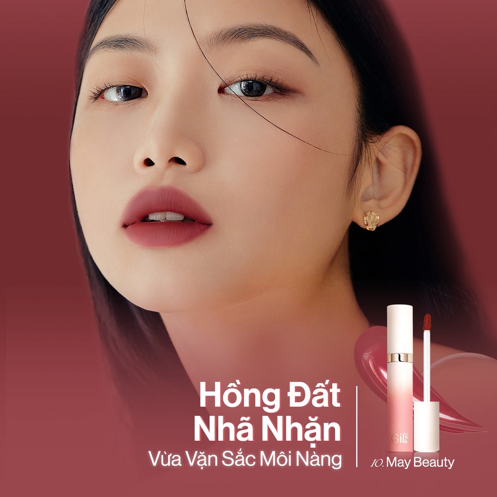 Son Gilaa (màu mới) ver2 Long wear lip cream (Rich rosie collection)