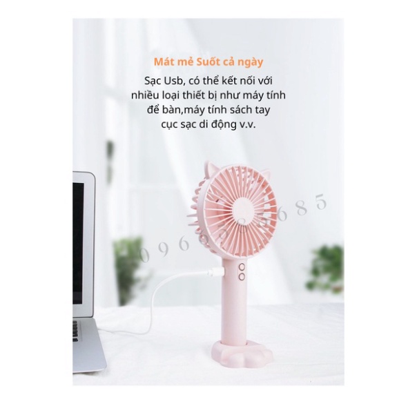 Quạt mini cầm tay tích điện