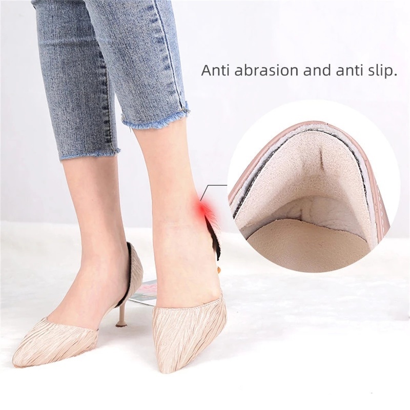 Cặp đệm mút 4D mềm lót nâng gót chống trượt và ăn mòn thoáng khí giảm đau cho nữ