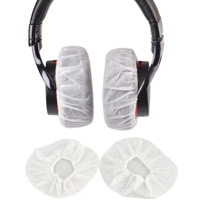 Set 300 Vỏ Bọc Tai Nghe Vệ Sinh Bằng Vải Không Dệt Dùng Một Lần Kích Thước Lớn 8.5-10Cm