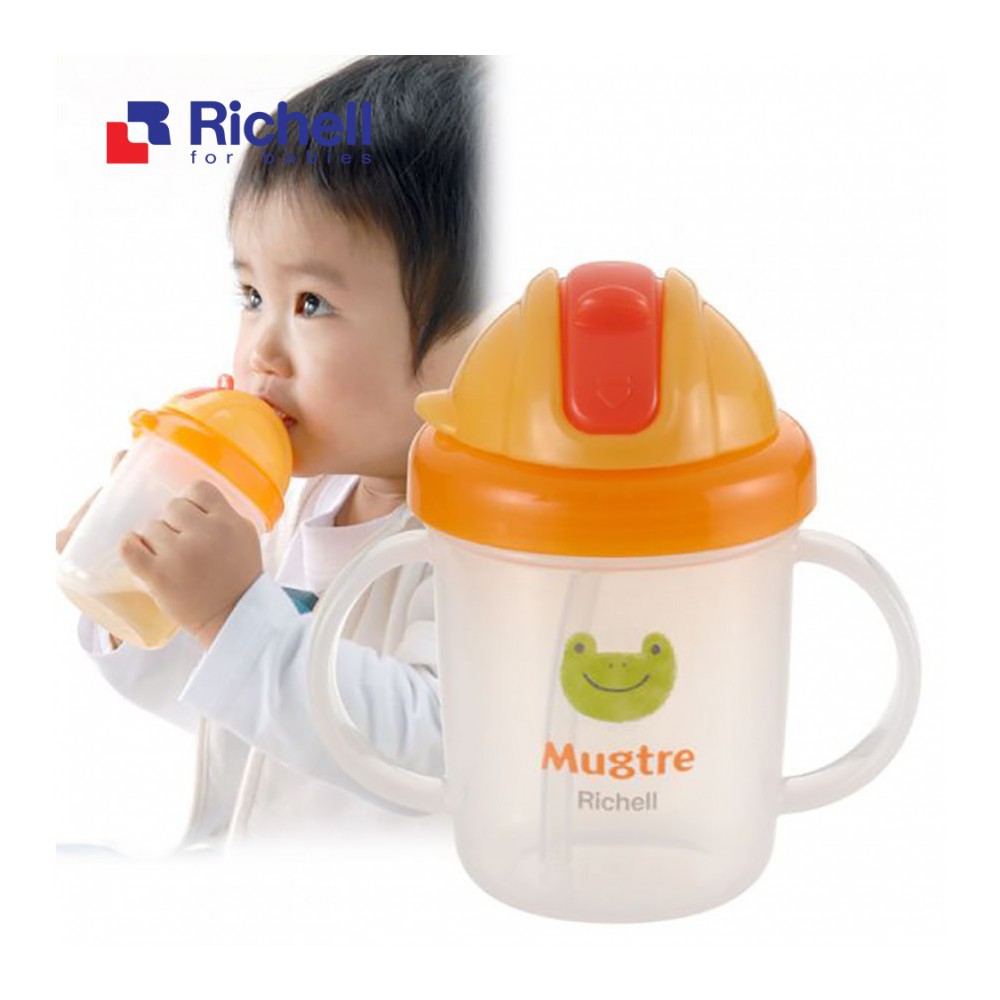 Cốc ống hút Mugtre Richell cho bé