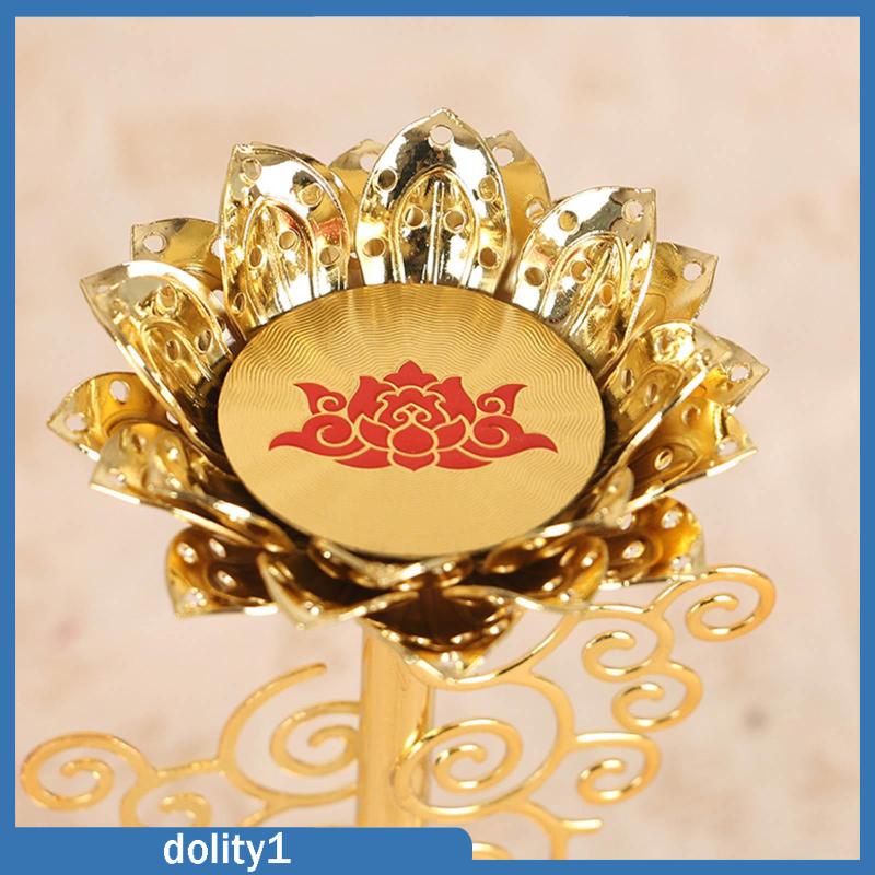 Giá Đỡ Đèn Dầu Bằng Đồng Thau Hình Hoa Sen Độc Đáo Phong Cách Phật Giáo