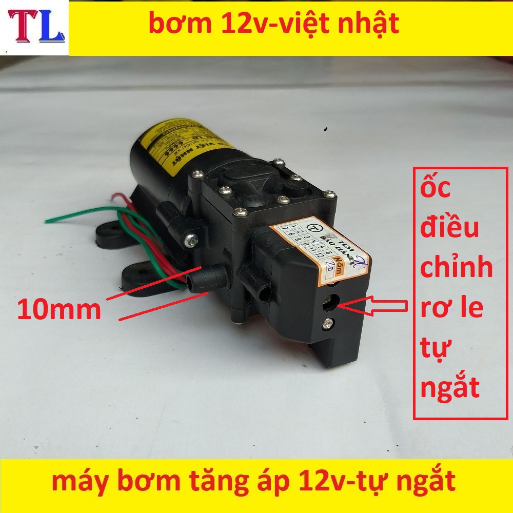 máy bơm tăng áp mini 12v - máy bơm phun sương 12v