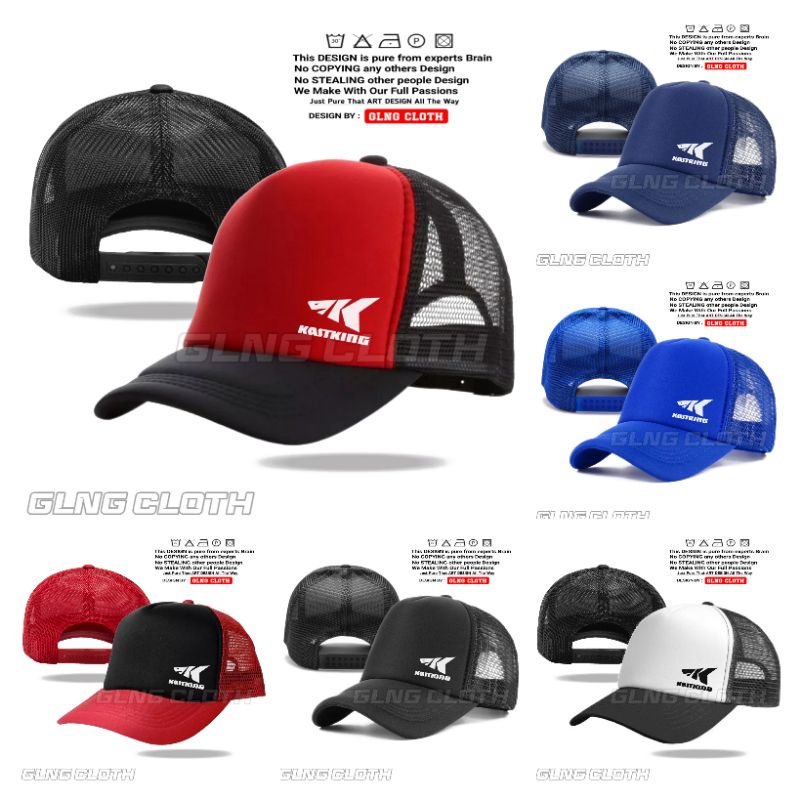 Mũ bóng chày Topi Mancing Kastking Logo Trucker Đơn giản - Mũ Topi Kastking Jaring