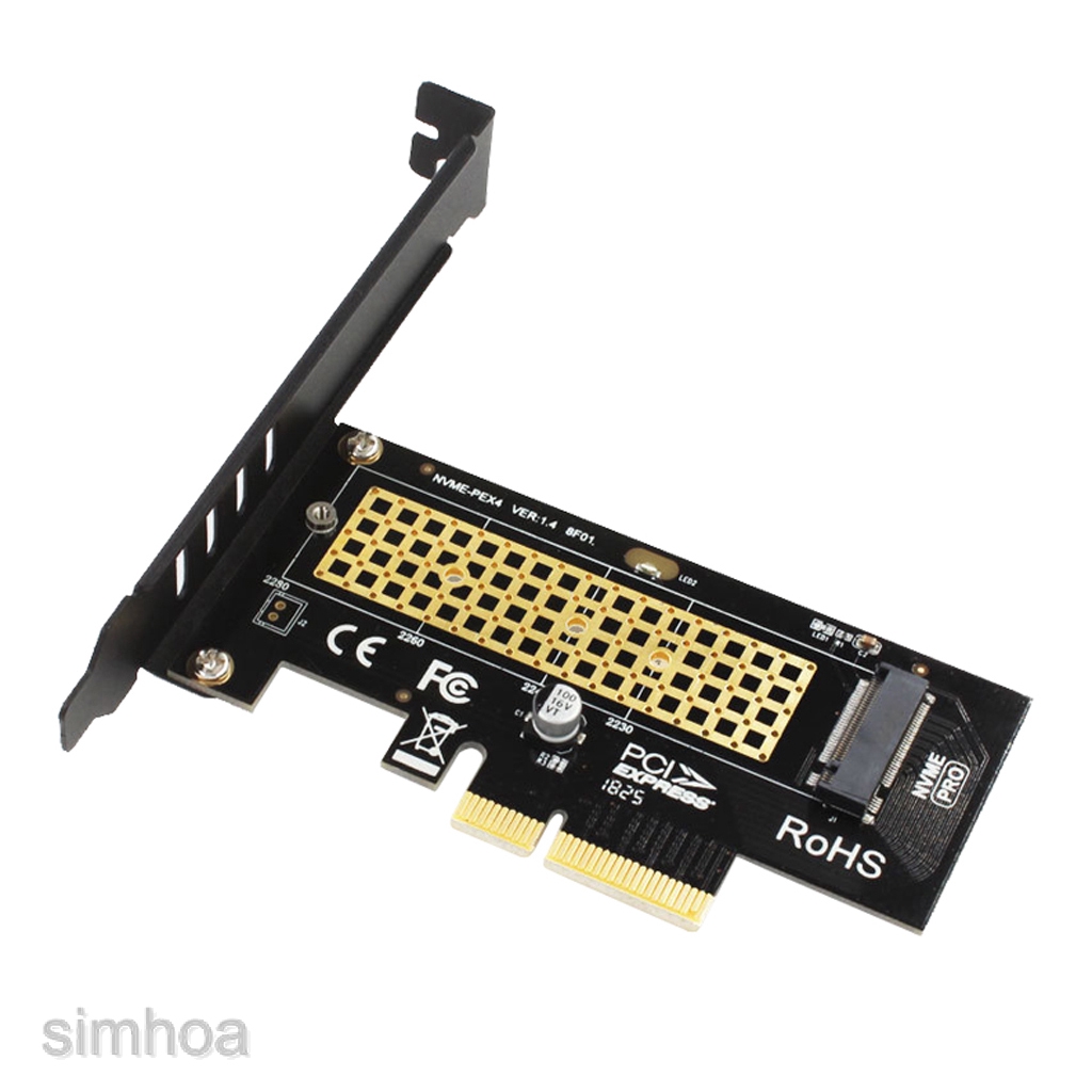Thẻ Chuyển Đổi Giao Diện M.2 NVMe SSD Sang PCIE x4 3.0X4 2230-2280 Size M.2 SSD Chuyên Dụng