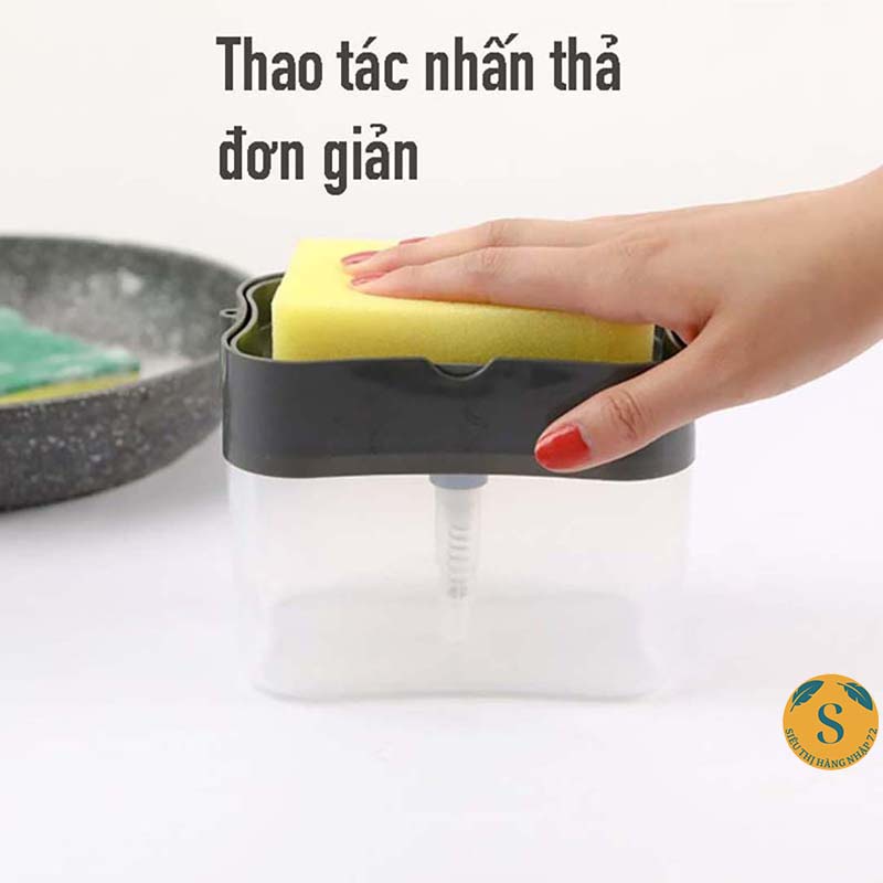 Hộp Đựng Nước Rửa Chén Tạo Bọt Thông Minh Kèm Miếng Bọt Biển [HỘP NƯỚC RỬA CHÉN]