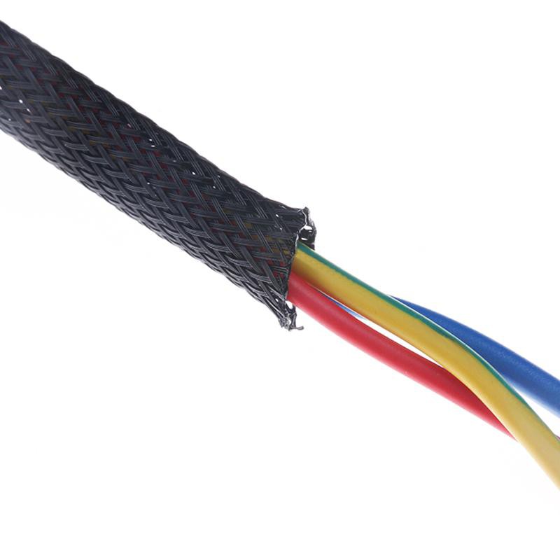 1 mét Ống Lưới Sợi Đan Xen bảo vệ dây điện (đen)