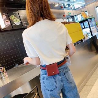 Túi xách nữ đeo chéo đeo bụng mini thay thắt lưng