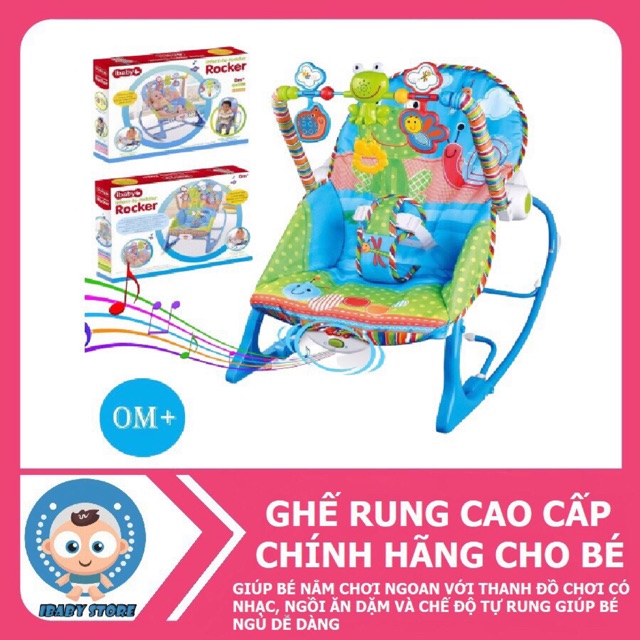 [ BẢO HÀNH ] Ghế Rung Cao Cấp Chính Hãng Cho Bé, Giúp Bé Ngồi Ăn Dặm, Nằm Chơi, Thanh Đồ Chơi Có Nhạc Vui Nhộn