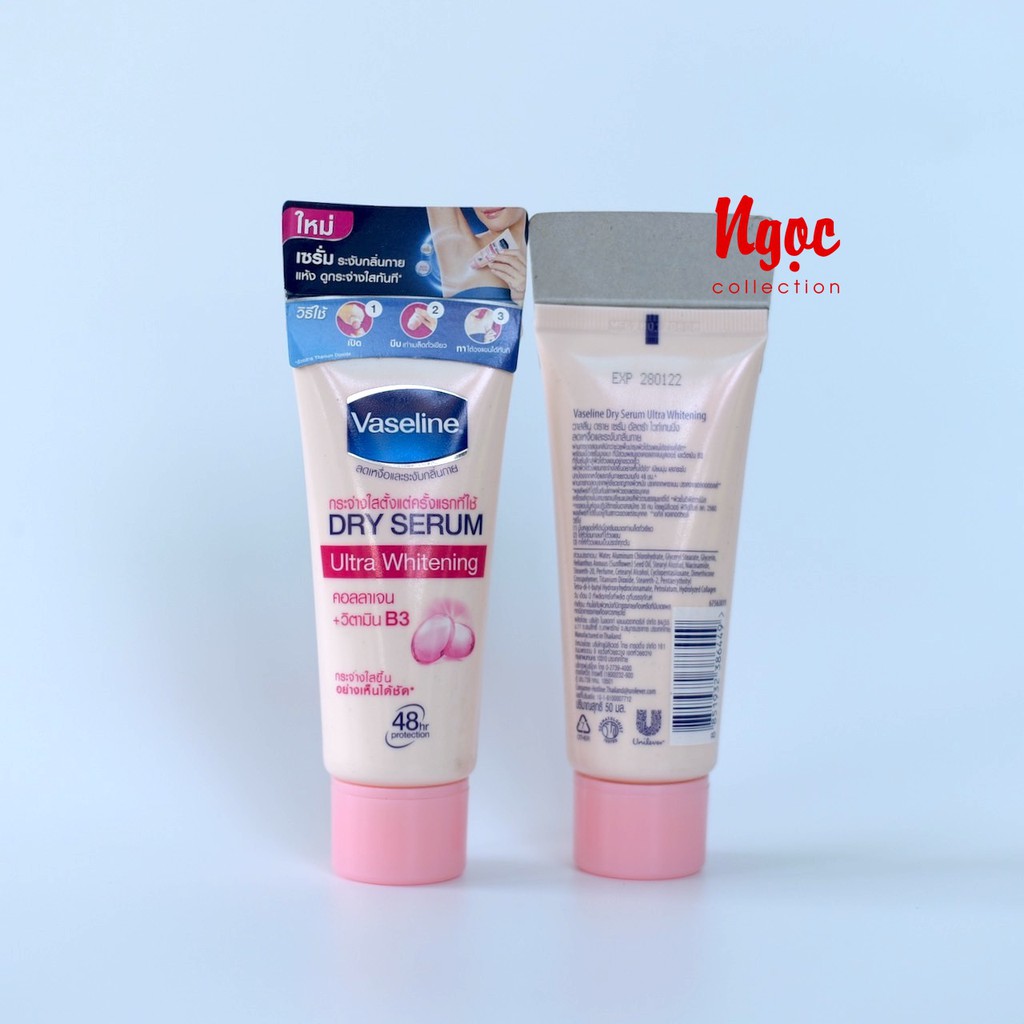 Kem khử mùi trắng nách Vaseline Dry Serum 50ml Thái Lan