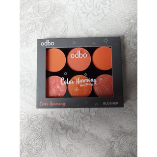 Phấn má hồng 6 ô odbo color harmony od104