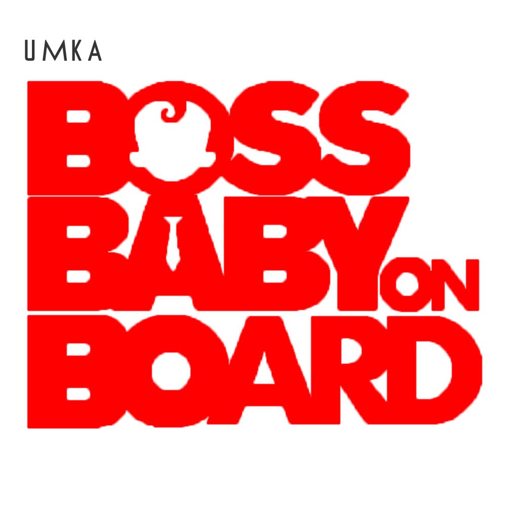 ♉Miếng Dán Phản Quang In Chữ SP Boss Baby On Board Trang Trí Thân Xe Hơi