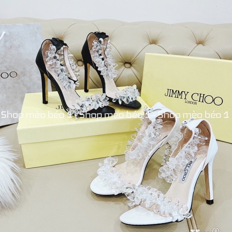 Sandal jc quai đá hạt ngang gót nhọn fullbox