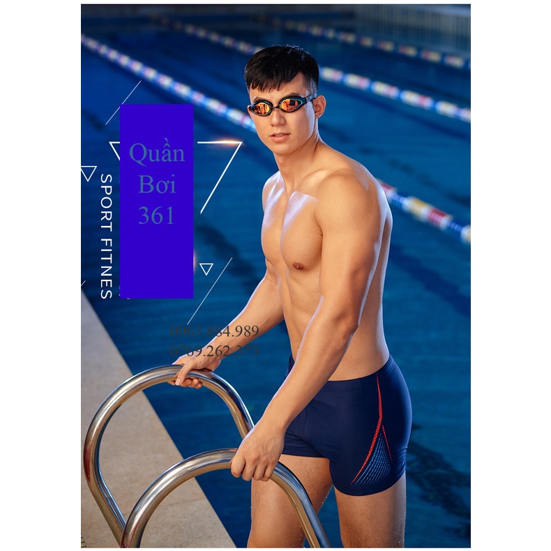 Quần bơi dáng ngắn QB.01 chất cao cấp thương hiệu thời trang thể thao 361- cam kết chính hãng - ảnh shop chụp