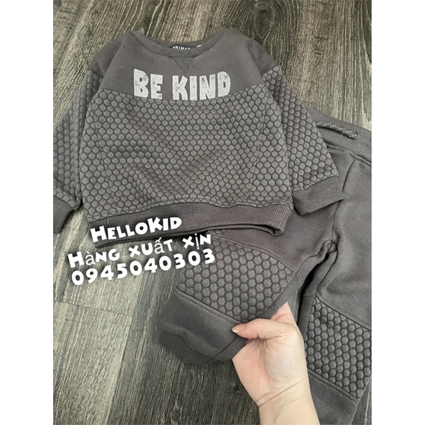 B46 - Bộ nỉ trần bông tổ ong bekind