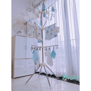 Cây phơi đồ 9baby đa năng inox loại 56 kẹp