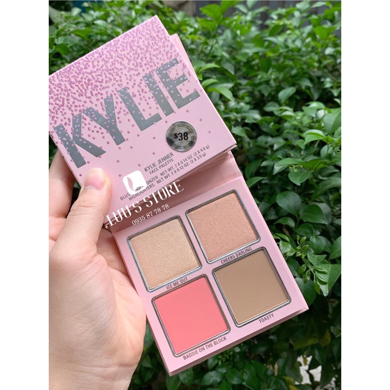 Bảng Má Hồng, Highlight, Khối Kylie Pressed Powder Face Palette