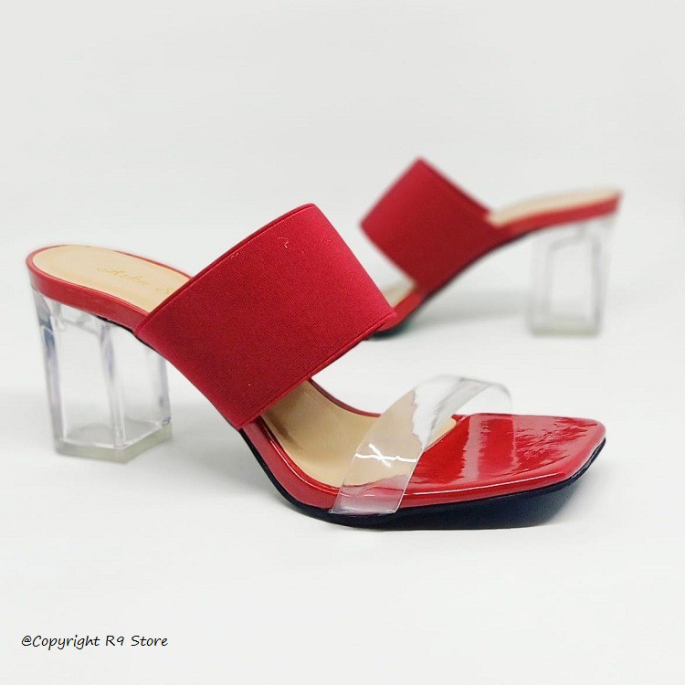 Giày Cao Su Thủy Tinh Trong Suốt R9 Original Yr 39 Cinderella 7cm / R41