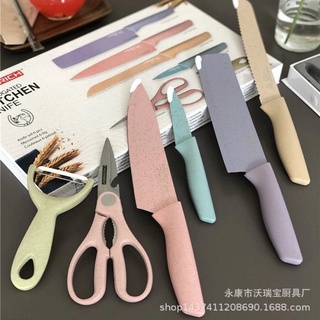 [HÀNG CHUẨN] Bộ dao lúa mạch, kháng khuẩn, cao cấp 6 món
