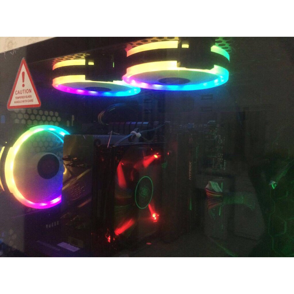 Bộ 6 FAN RBG 12 cm tặng remote và hub chạy led 2 vòng | BigBuy360 - bigbuy360.vn