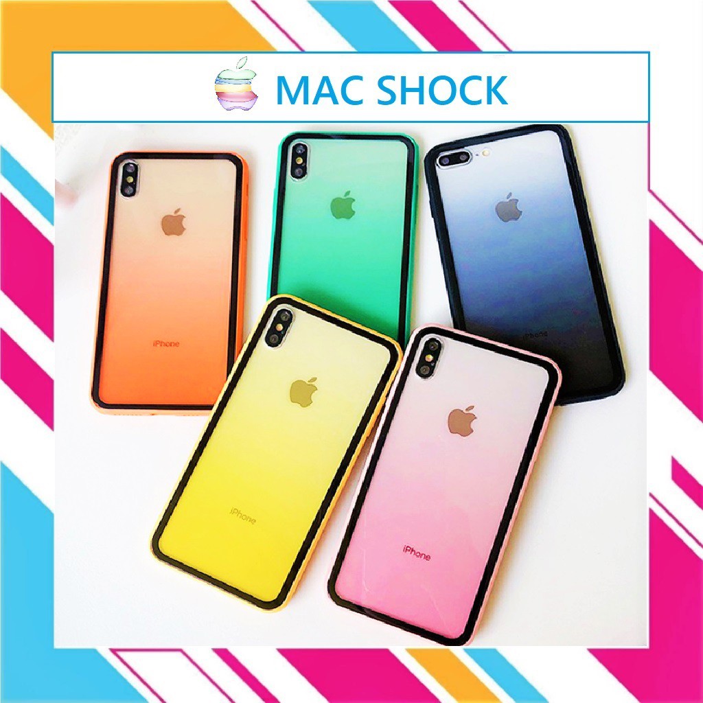 [SALE SẬP SÀN] Ốp lưng iphone siêu hot Ombre Giả Kính 7 Màu x xs xs max