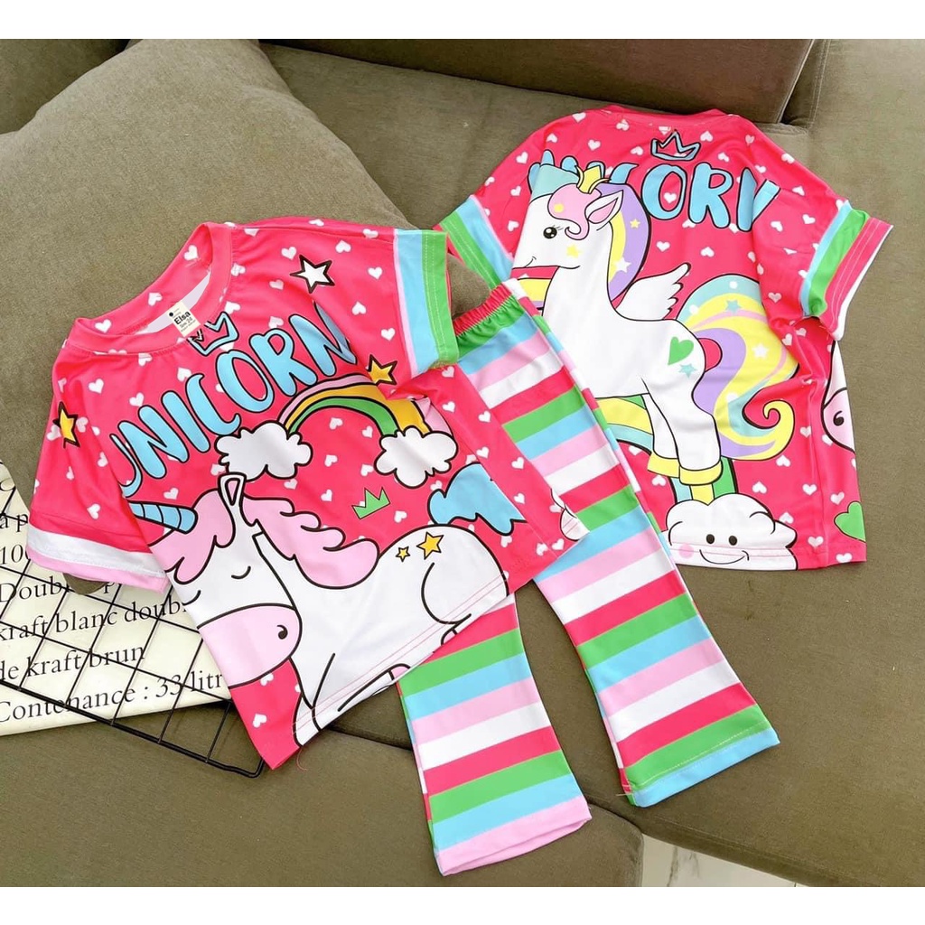 [8-40Kg] Bộ đồ bé gái quần dài in hình 3D HOT TREND chất vải mềm mịn thoáng mát được các bé yêu thích BGD11