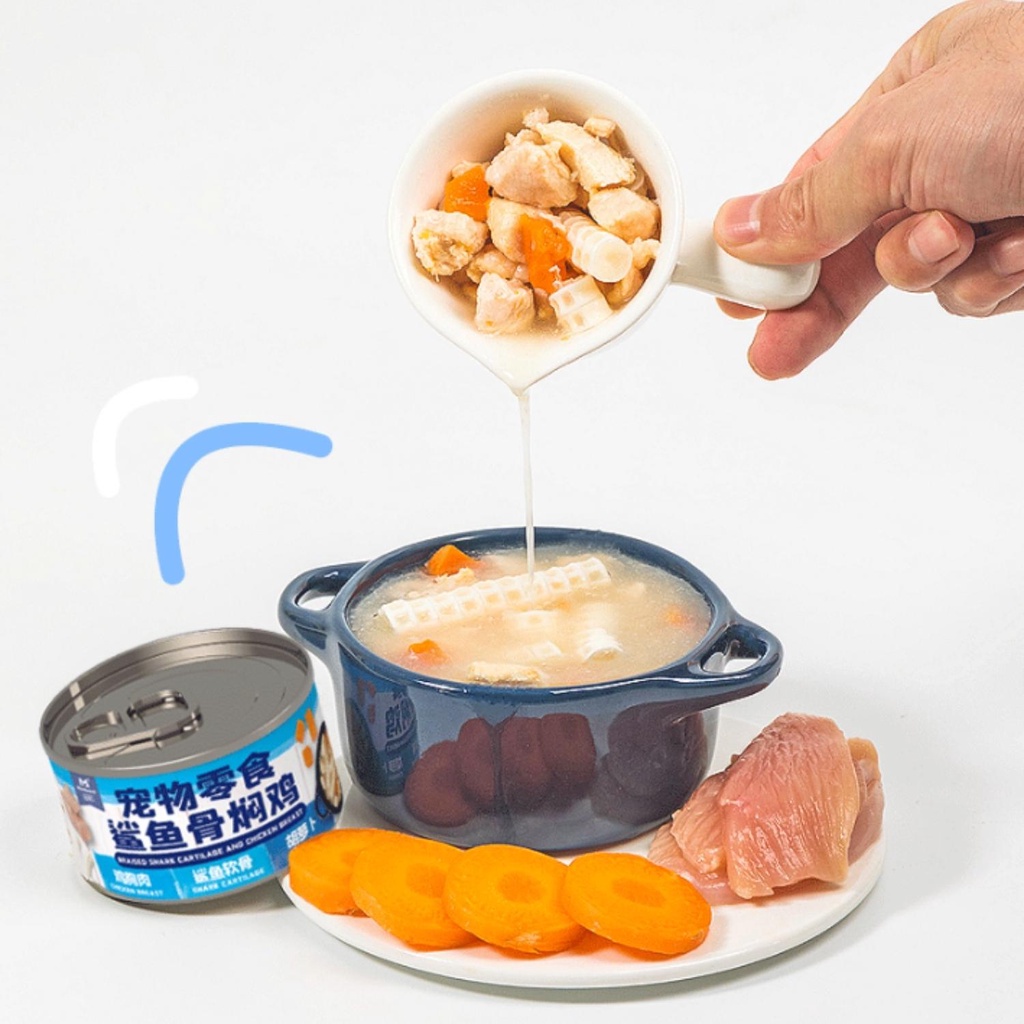 SÚP TIM GÀ LÒNG ĐỎ TRỨNG NGÂM SỮA CHO CHÓ MÈO LON 100g MATCHWELL