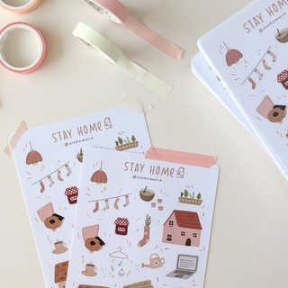 Hình dán / Sticker sheet STAY HOME