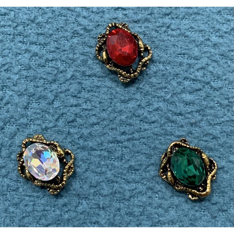 Đá khối viền cham phụ kiện nail, phụ kiện trang trí túi sách, giày dép.