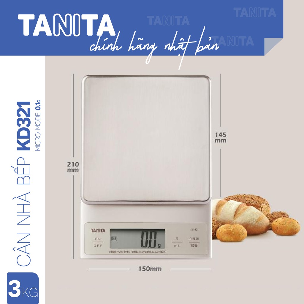 Cân nhà bếp Tanita KD321,Chính hãng nhật bản,Cân làm bánh,Cân thức ăn,Cân tiểu ly,Cân chính xác,Cân bếp 1kg,3kg,5kg
