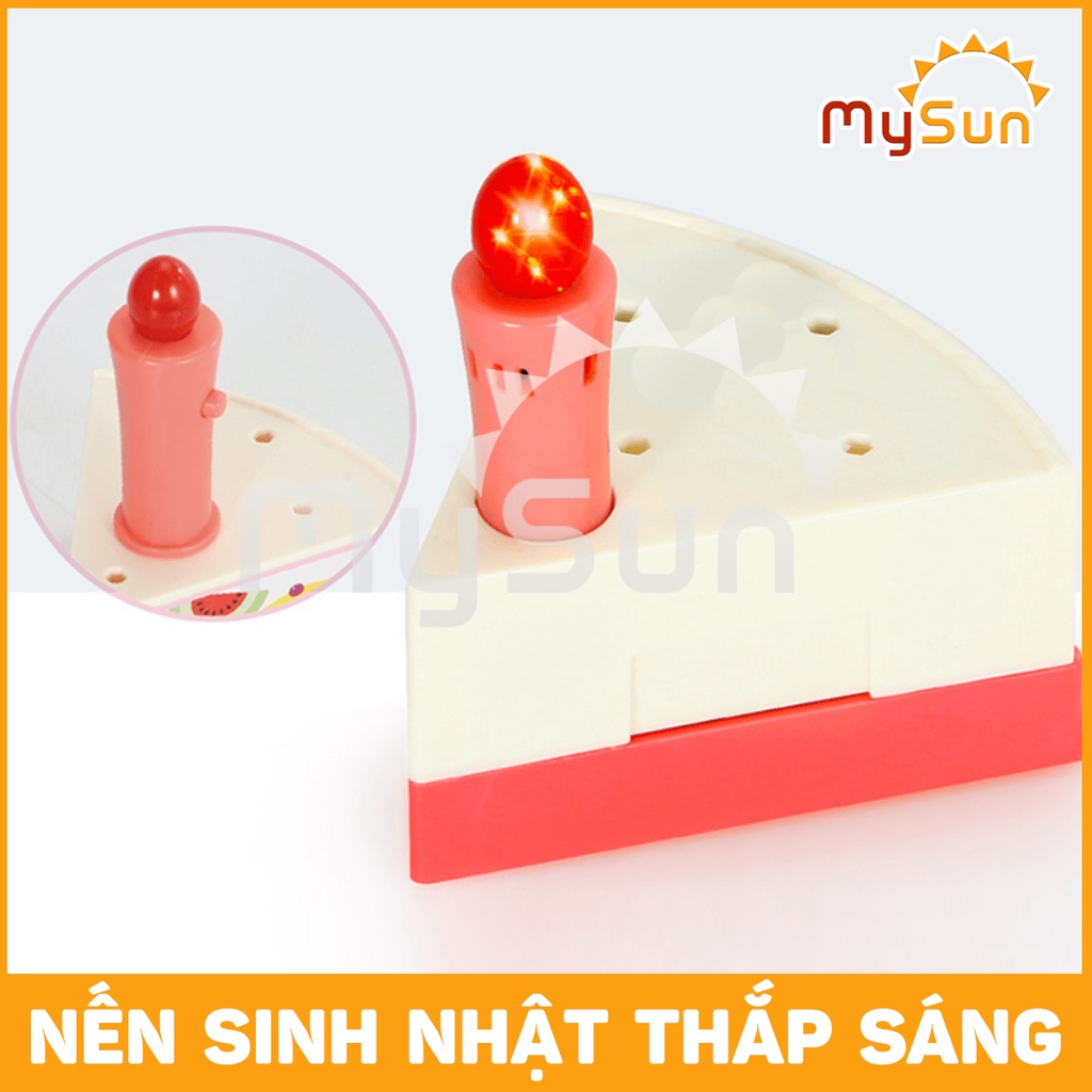 Đồ chơi TIỆC TRÀ cắt bánh kem sinh nhật có đèn cho bé gái bằng nhựa ABS cao cấp – MySun